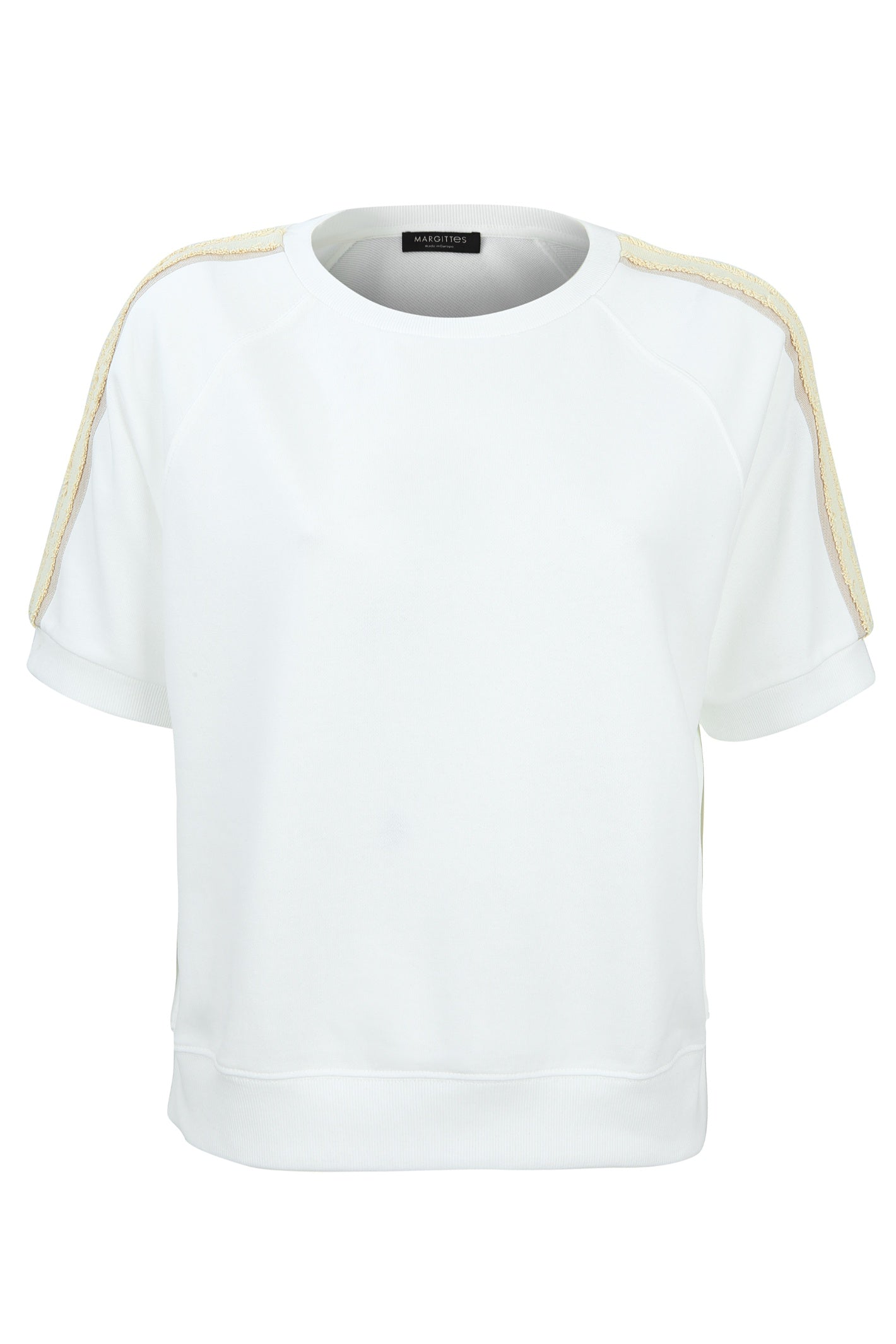 Front view of Margittes Cotton Blend Short Sleeve Sweat Top 276172524 by Margittes Shop the Vendor at Dotique