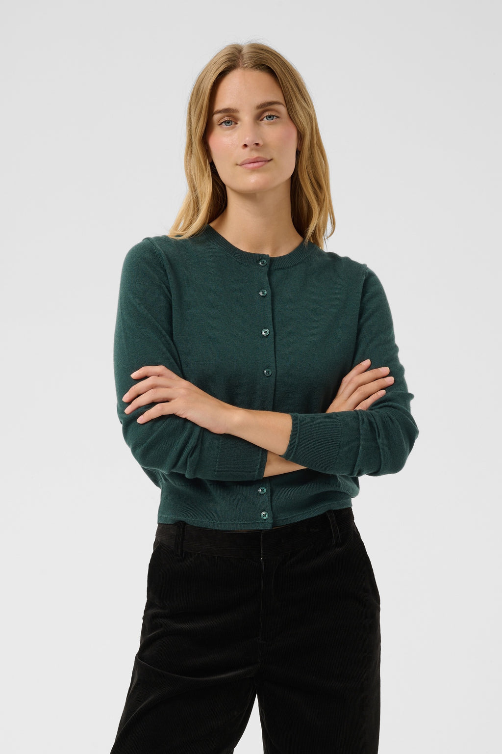 Part Two NoelaniPW Wool Cardigan Dark Green 30309793 194906
