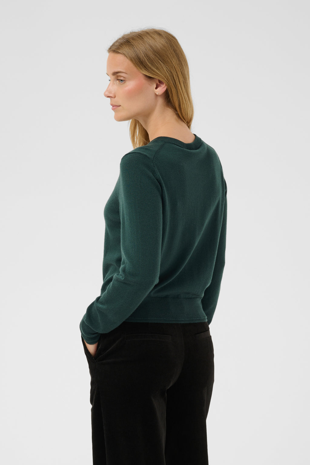 Part Two NoelaniPW Wool Cardigan Dark Green 30309793 194906