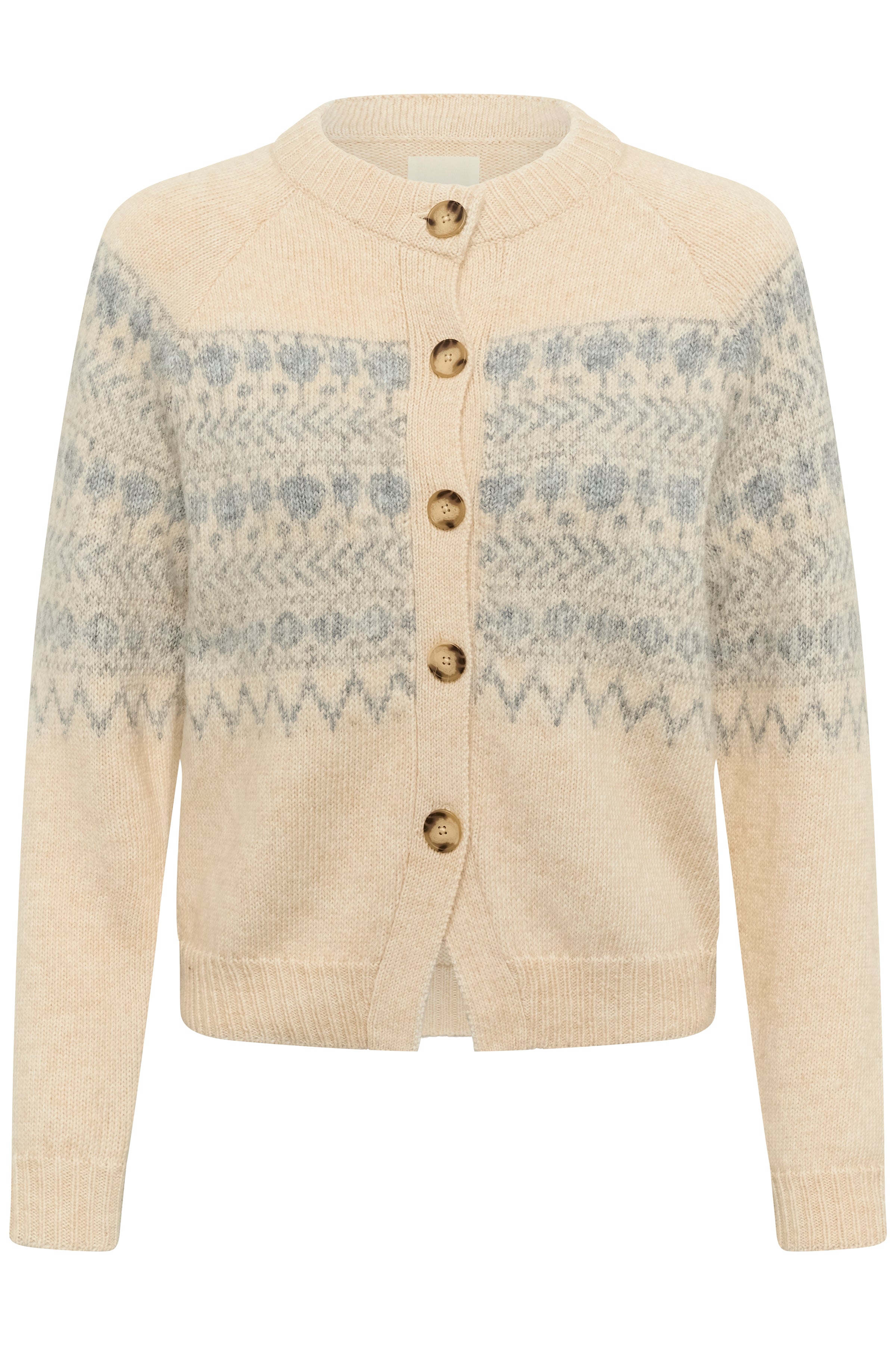 Part Two CharmainePW Whitcap/Grey Jaquart Cardigan 30310832