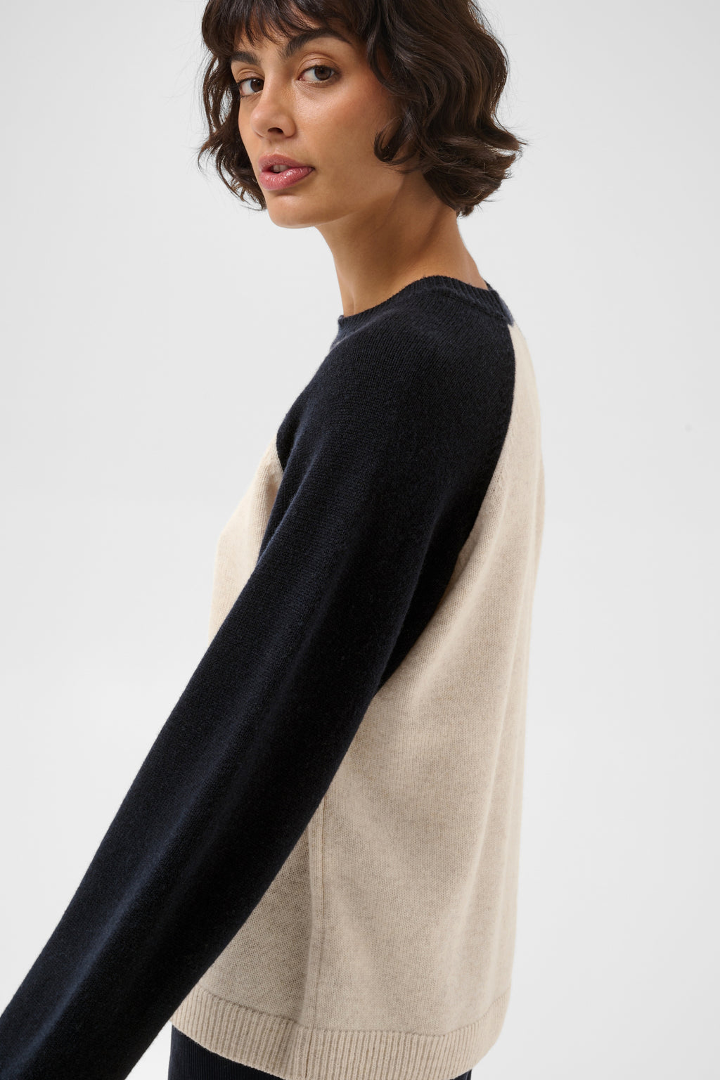 Part Two CleoPW Jumper Oatmeal/Navy 30310866