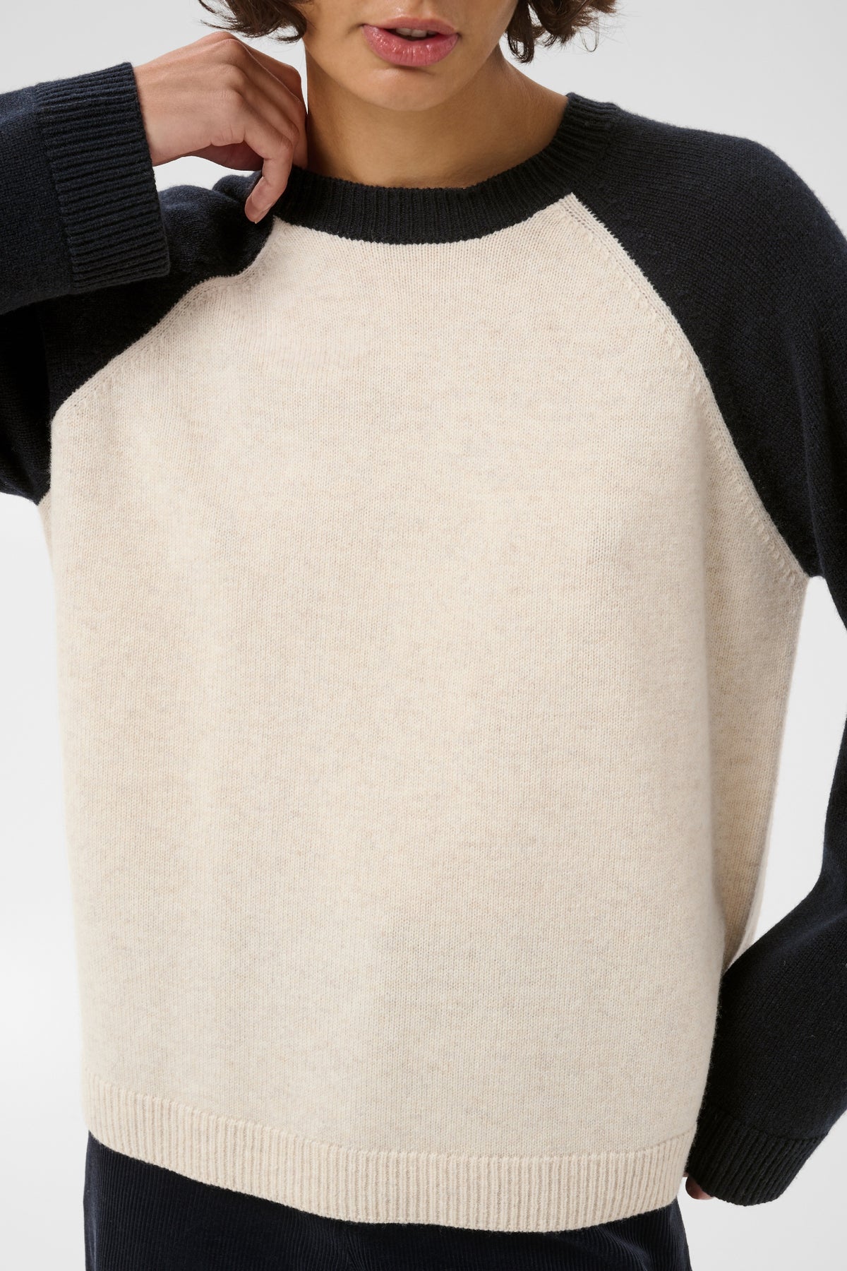 Part Two CleoPW Jumper Oatmeal/Navy 30310866