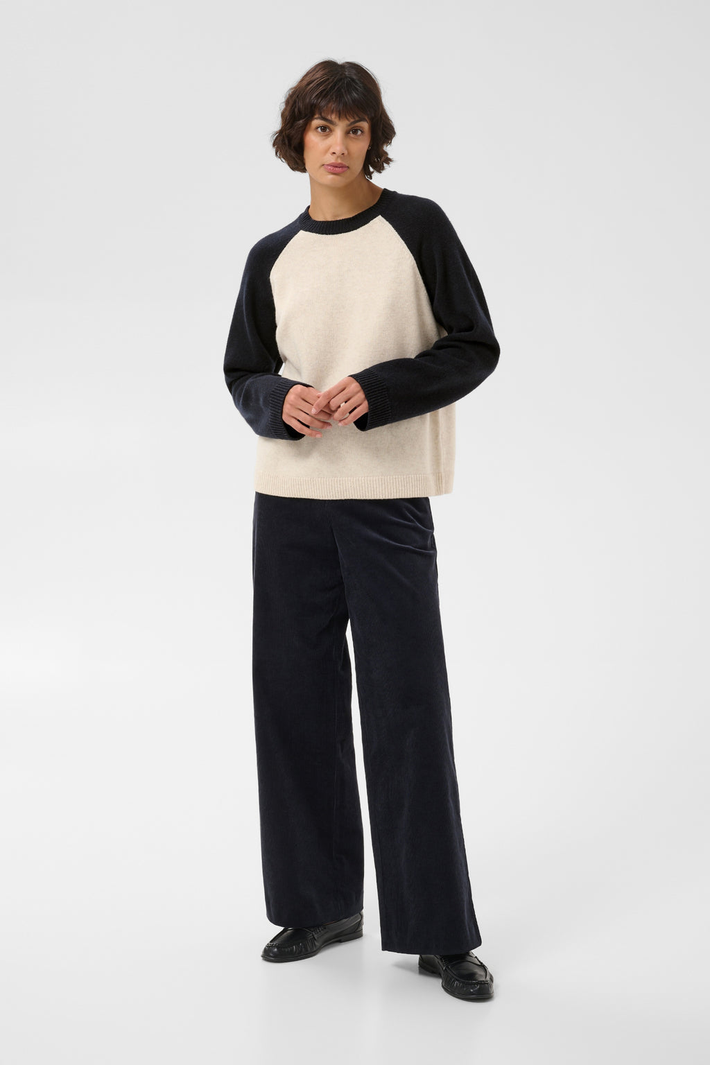 Part Two CleoPW Jumper Oatmeal/Navy 30310866