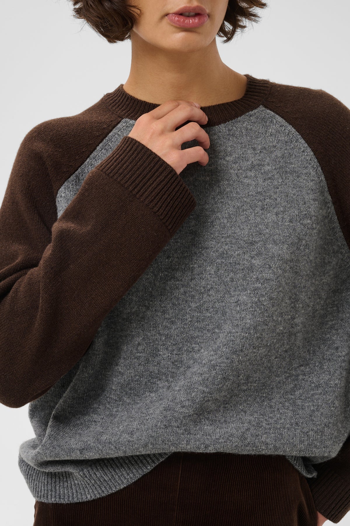 Part Two CleoPW Jumper Grey/Mole Colorblock 30310866
