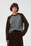 Part Two CleoPW Jumper Grey/Mole Colorblock 30310866