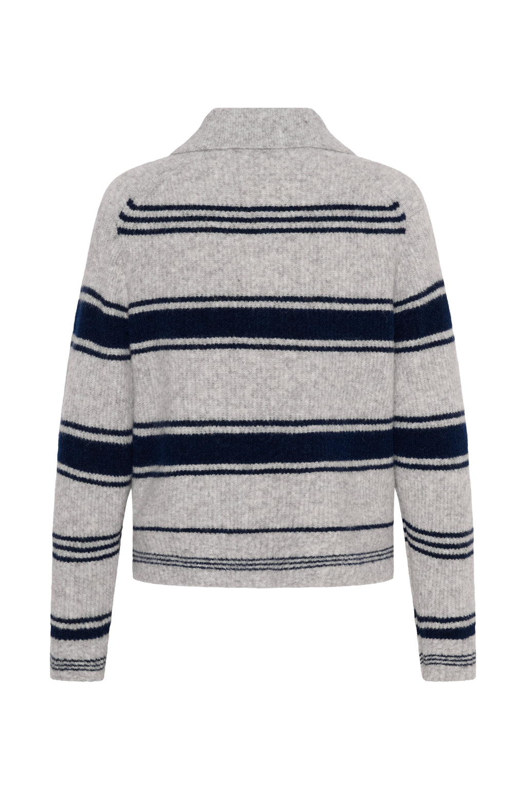 Part Two CarilinaPW Grey Jumper with Navy Stripes 30310869 back view Shop Part Two at Dotique