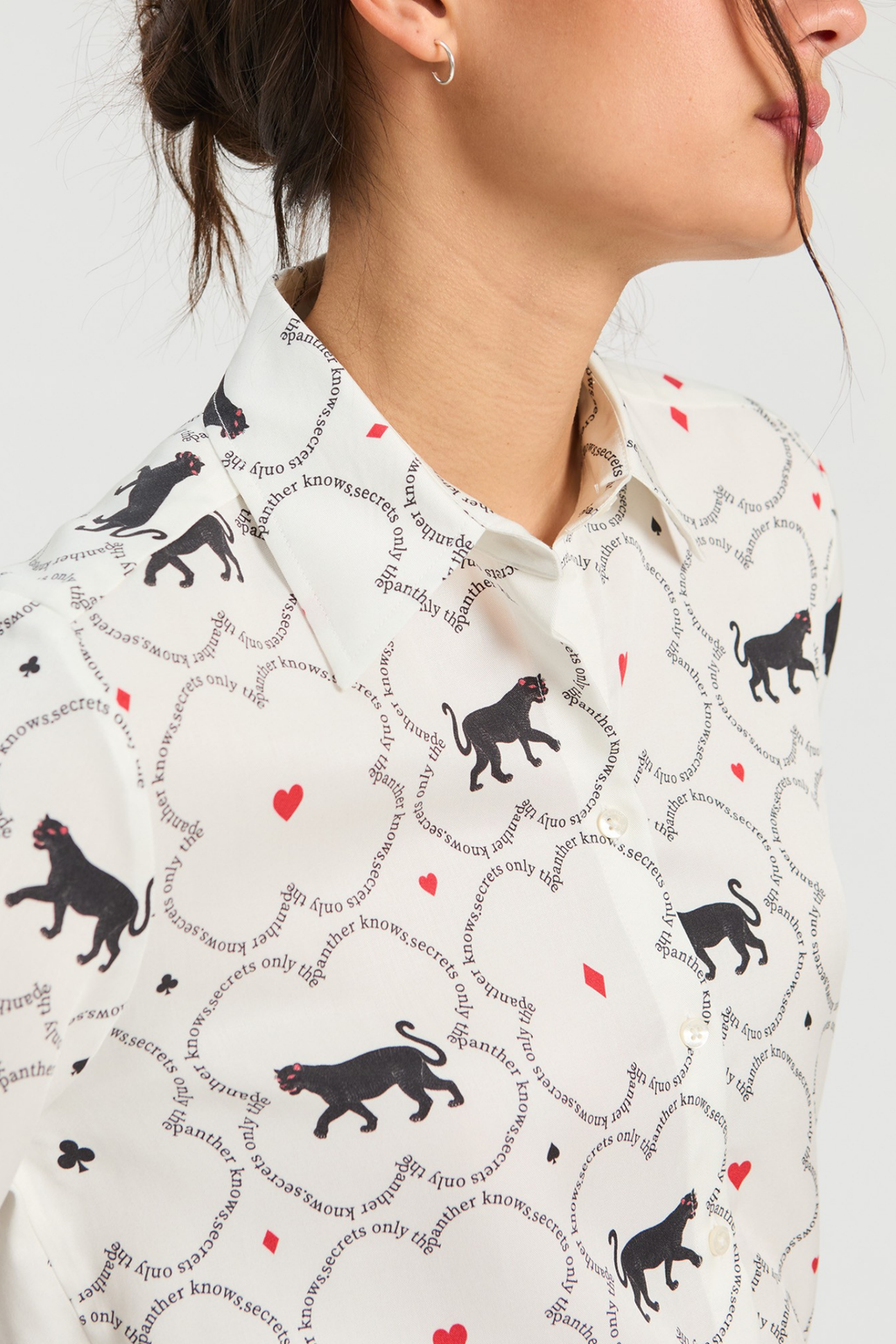 Shop the Vilagallo White Cat Print Shirt at Dotique. Crafted from 100% cotton with a playful cat print, classic shirt styling and an easy-to-wear regular fit.