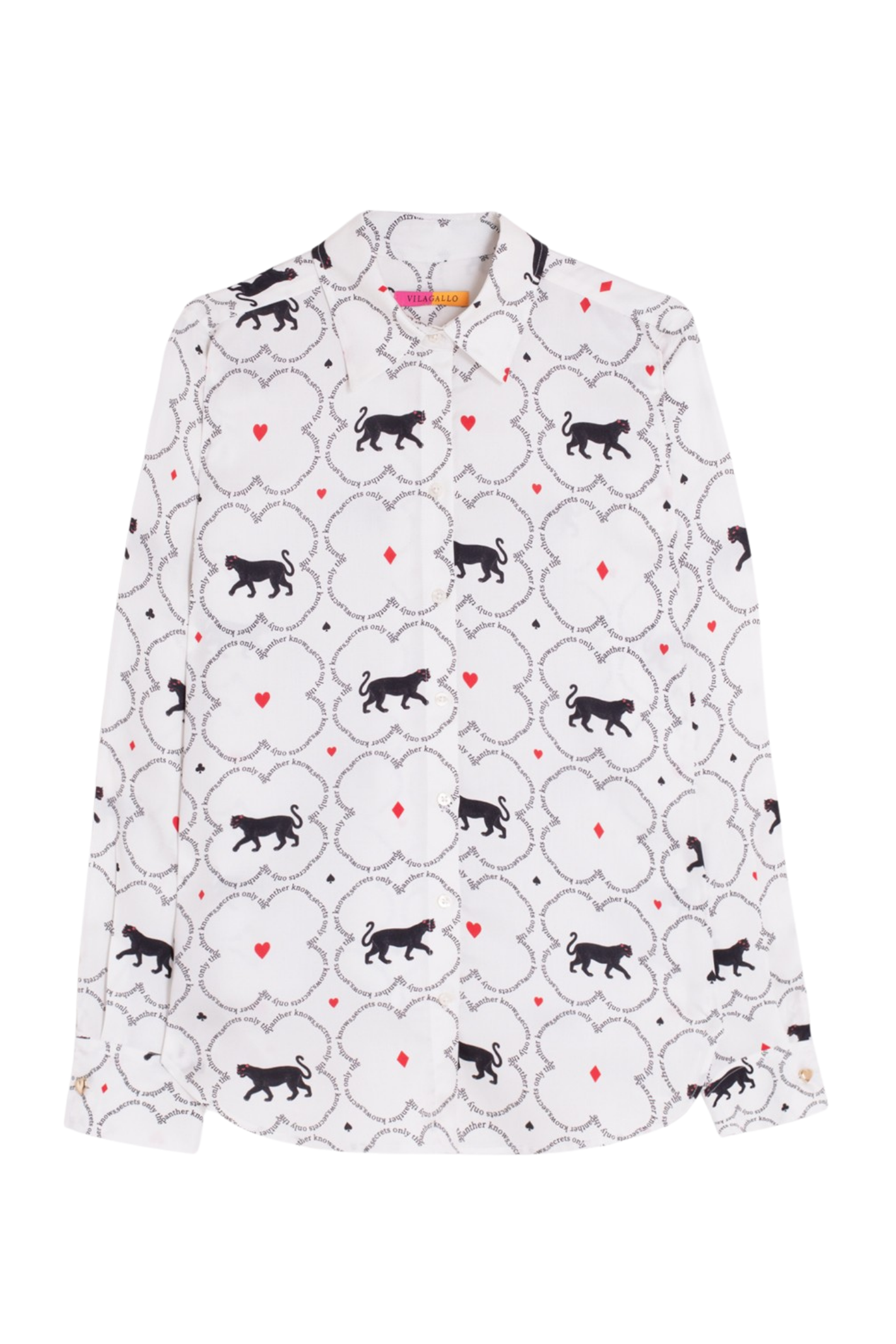 Shop the Vilagallo White Cat Print Shirt at Dotique. Crafted from 100% cotton with a playful cat print, classic shirt styling and an easy-to-wear regular fit.