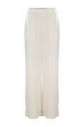 Margittes Wide Leg Viscose Trousers – Cream 469222504 by Margittes shop at Dotique with lightweight soft drape and relaxed fit