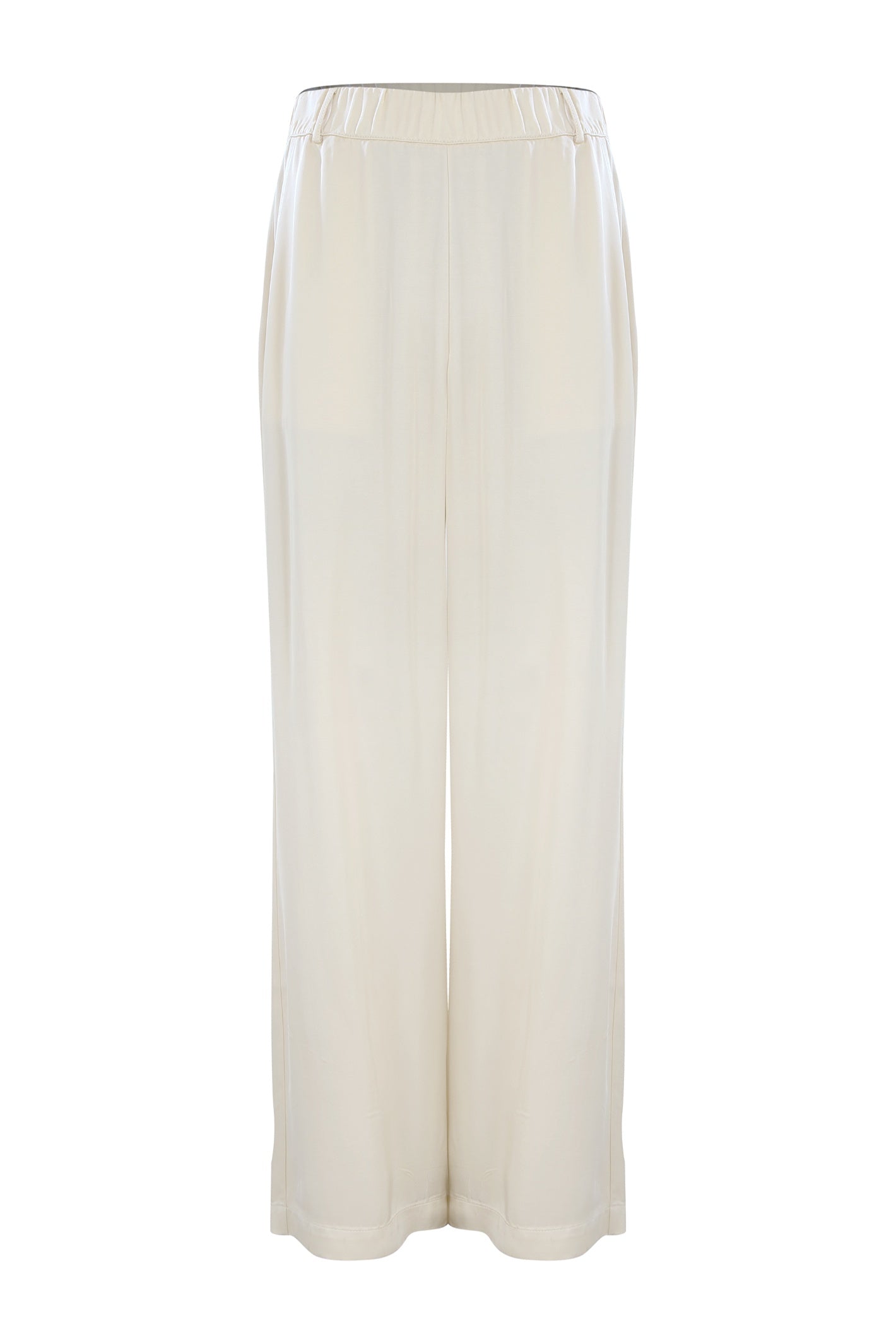 Margittes Wide Leg Viscose Trousers – Cream 469222504 by Margittes shop at Dotique with lightweight soft drape and relaxed fit