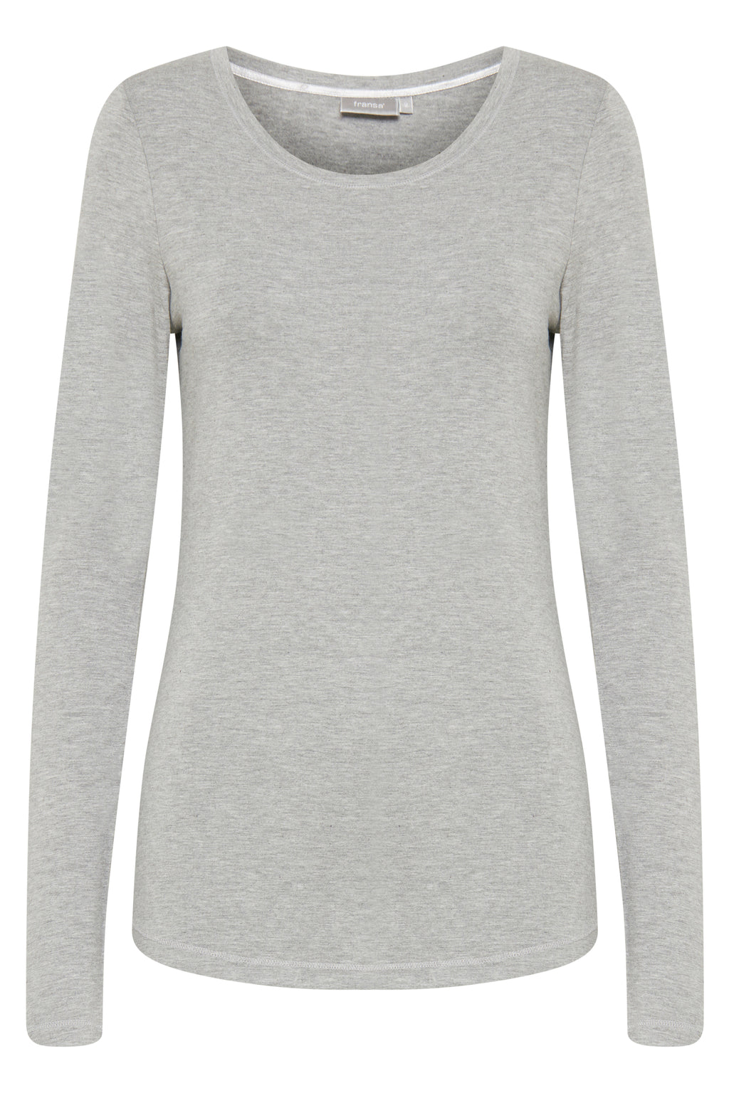 Fransa Kasic 1 Long Sleeve T-Shirt - Asphalt Melange - product front