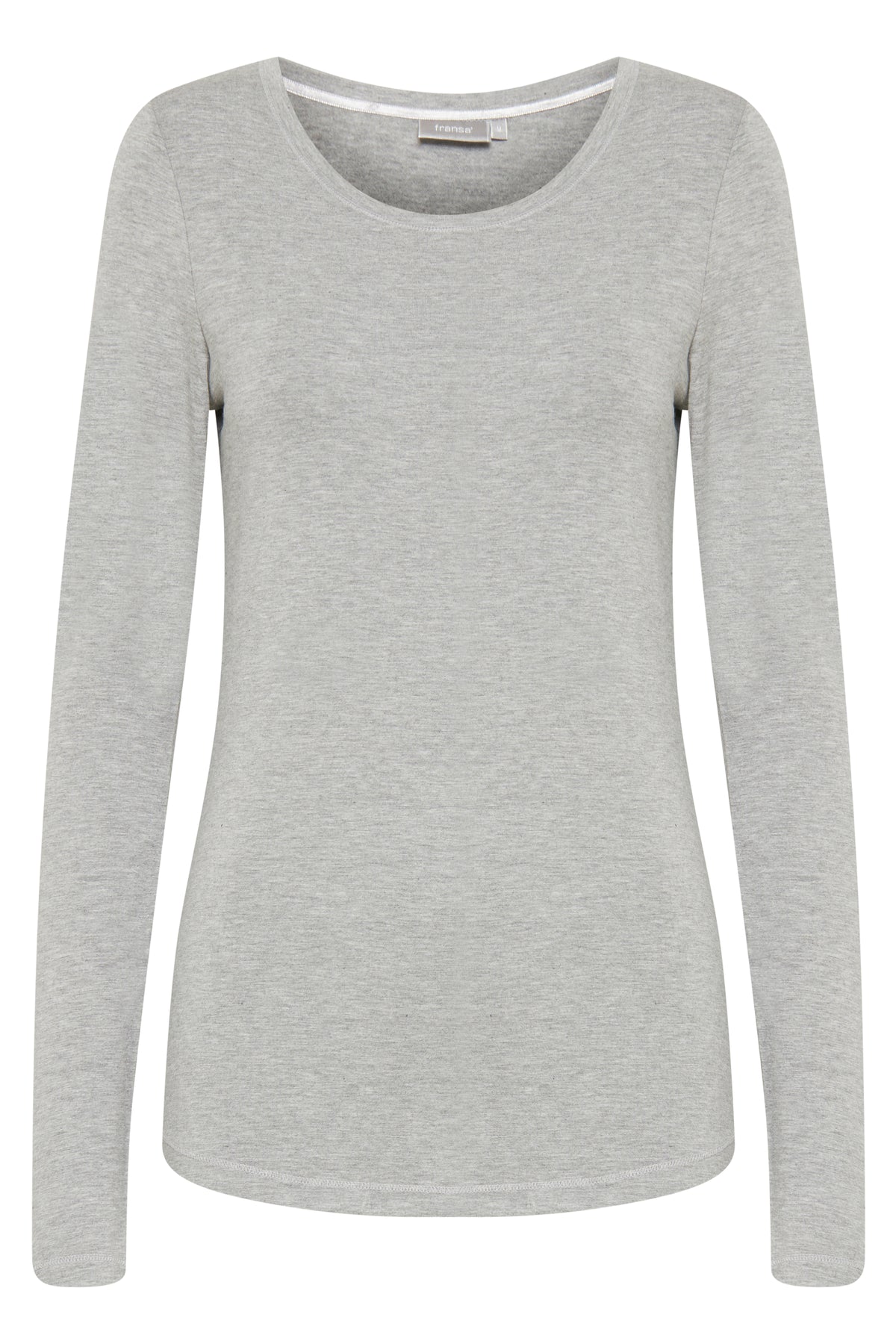 Fransa Kasic 1 Long Sleeve T-Shirt - Asphalt Melange - product front