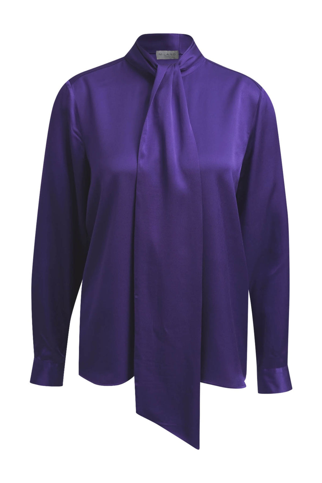 Milano 63-6976-3726 Purple Bow Tie Blouse by MILANO Shop MILANO at Dotique
