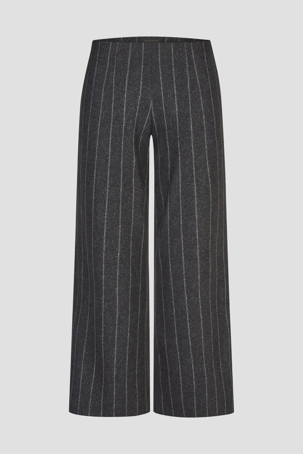Anna Montana 6667 Mila Wide Flexi Minneapolis 885 Black Grey pinstripe trousers Shop Anna Montana at Dotique