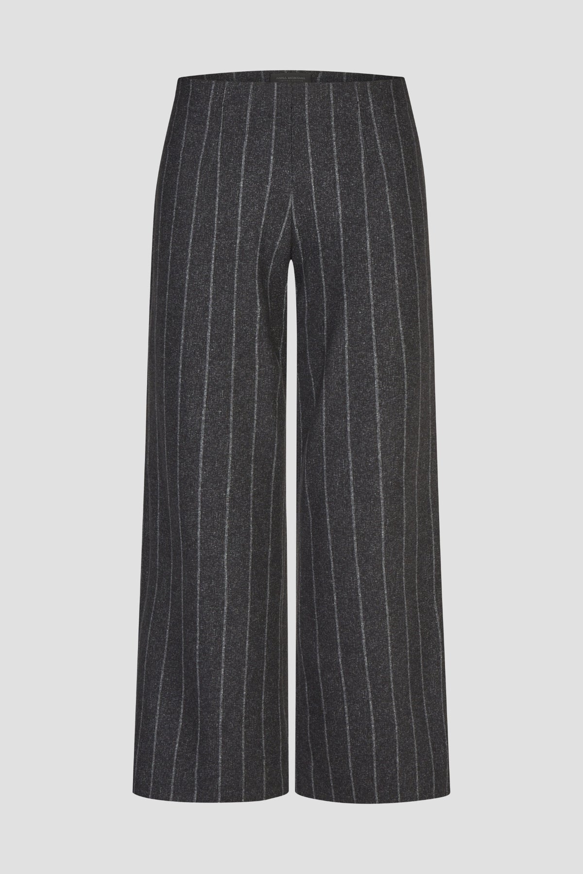 Anna Montana 6667 Mila Wide Flexi Minneapolis 885 Black Grey pinstripe trousers Shop Anna Montana at Dotique