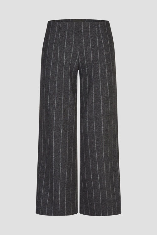 Anna Montana 6667 Mila Wide Flexi Minneapolis 885 Black Grey pinstripe trousers Shop Anna Montana at Dotique