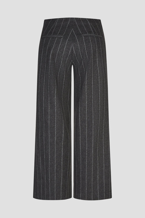 Anna Montana 6667 Mila Wide Flexi Minneapolis 885 Black Grey Pinstripe trousers Anna Montana Shop Anna Montana at Dotique