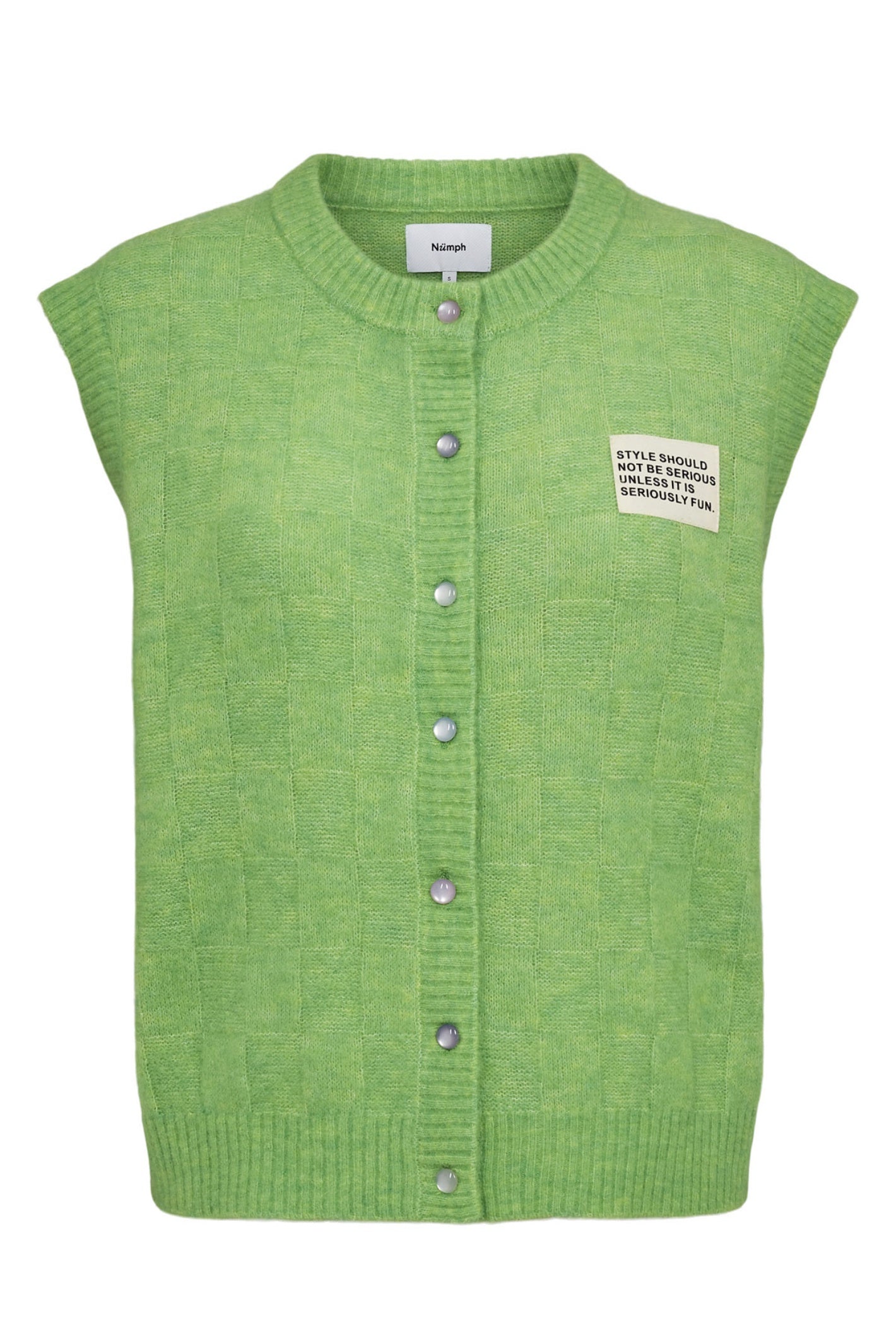 Numph 706928 NURIETTE CHECK VEST – Jasmine Green