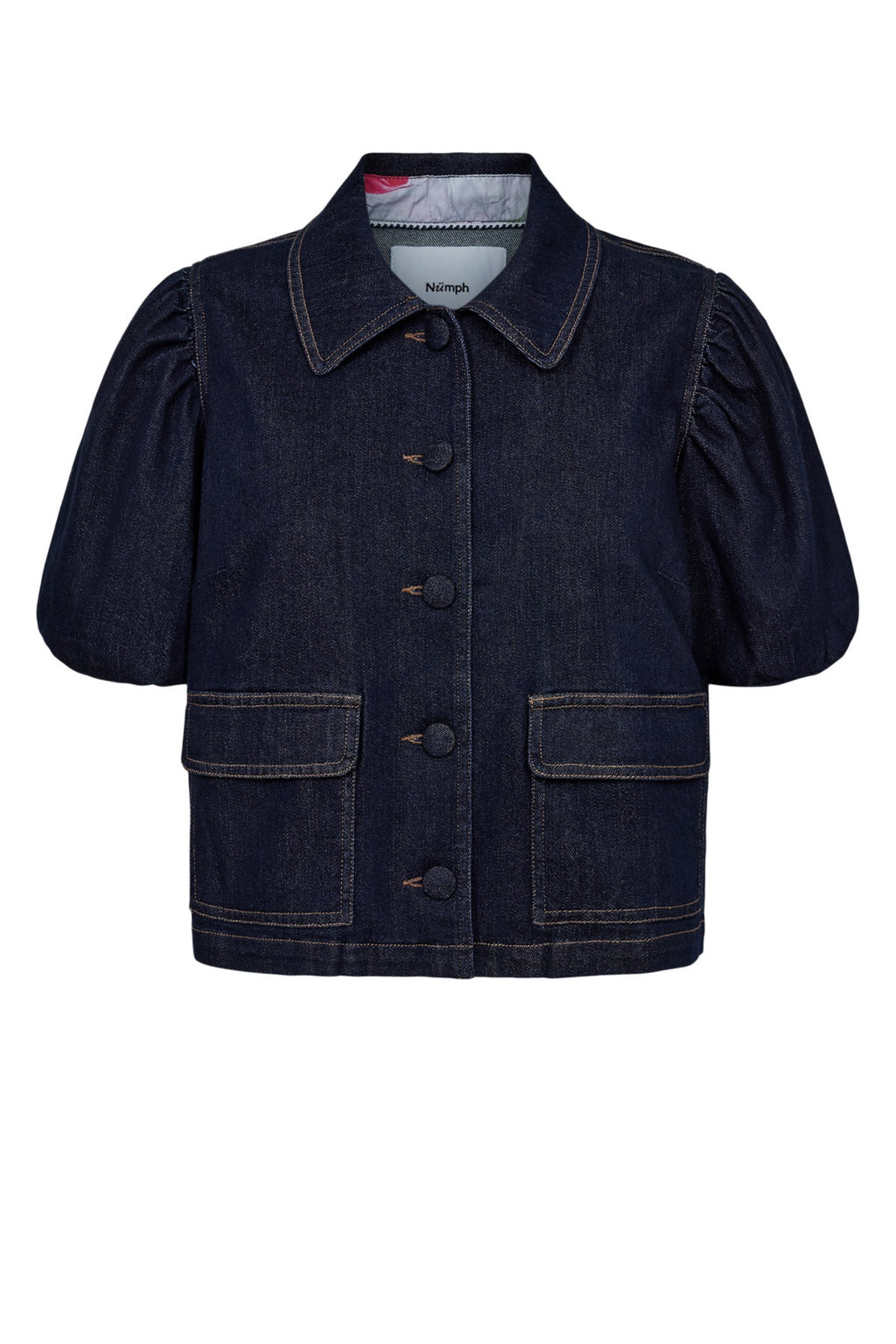 Numph 707020 NUALETTA SS Shirt – Dark Blue Denim