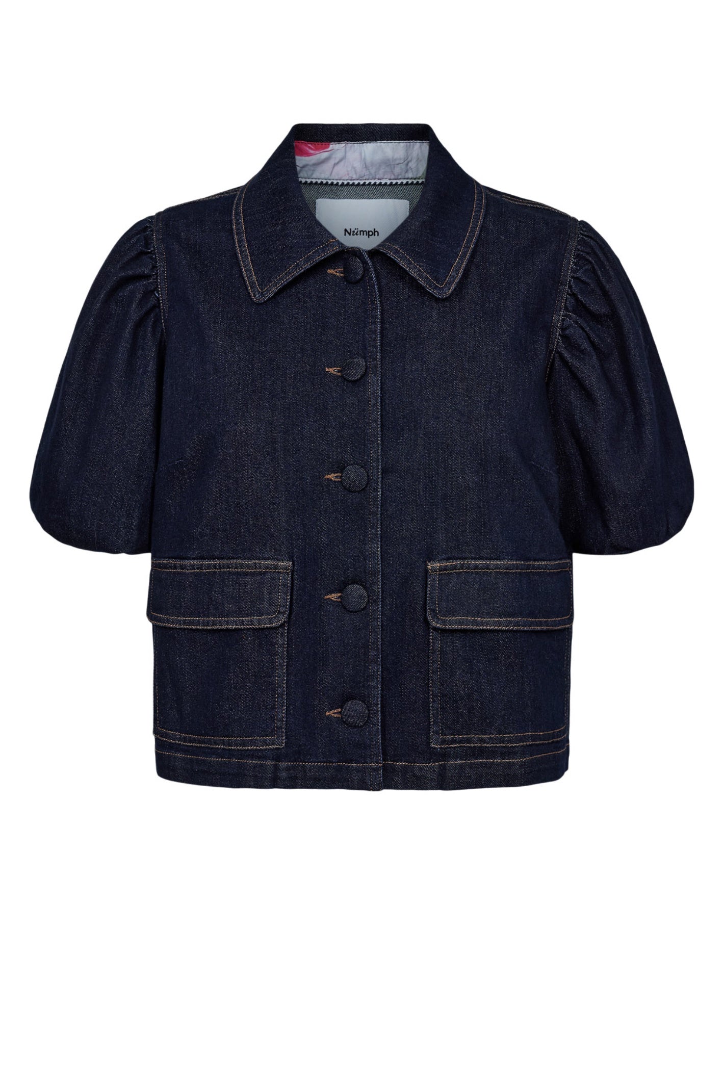 Numph 707020 NUALETTA SS Shirt – Dark Blue Denim