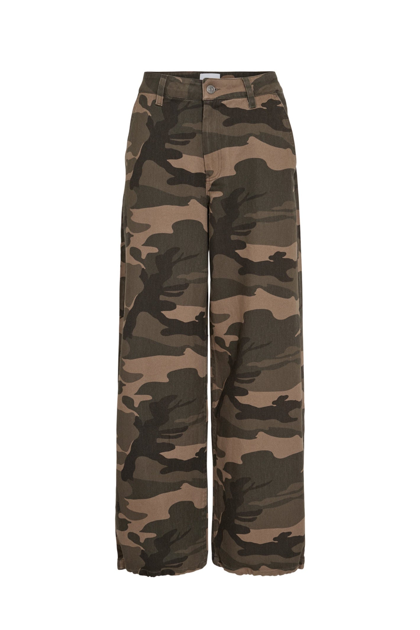 Nümph NUCAMERON MR Baggy Jeans in Forest Night green cotton denim. Shop at Dotique.