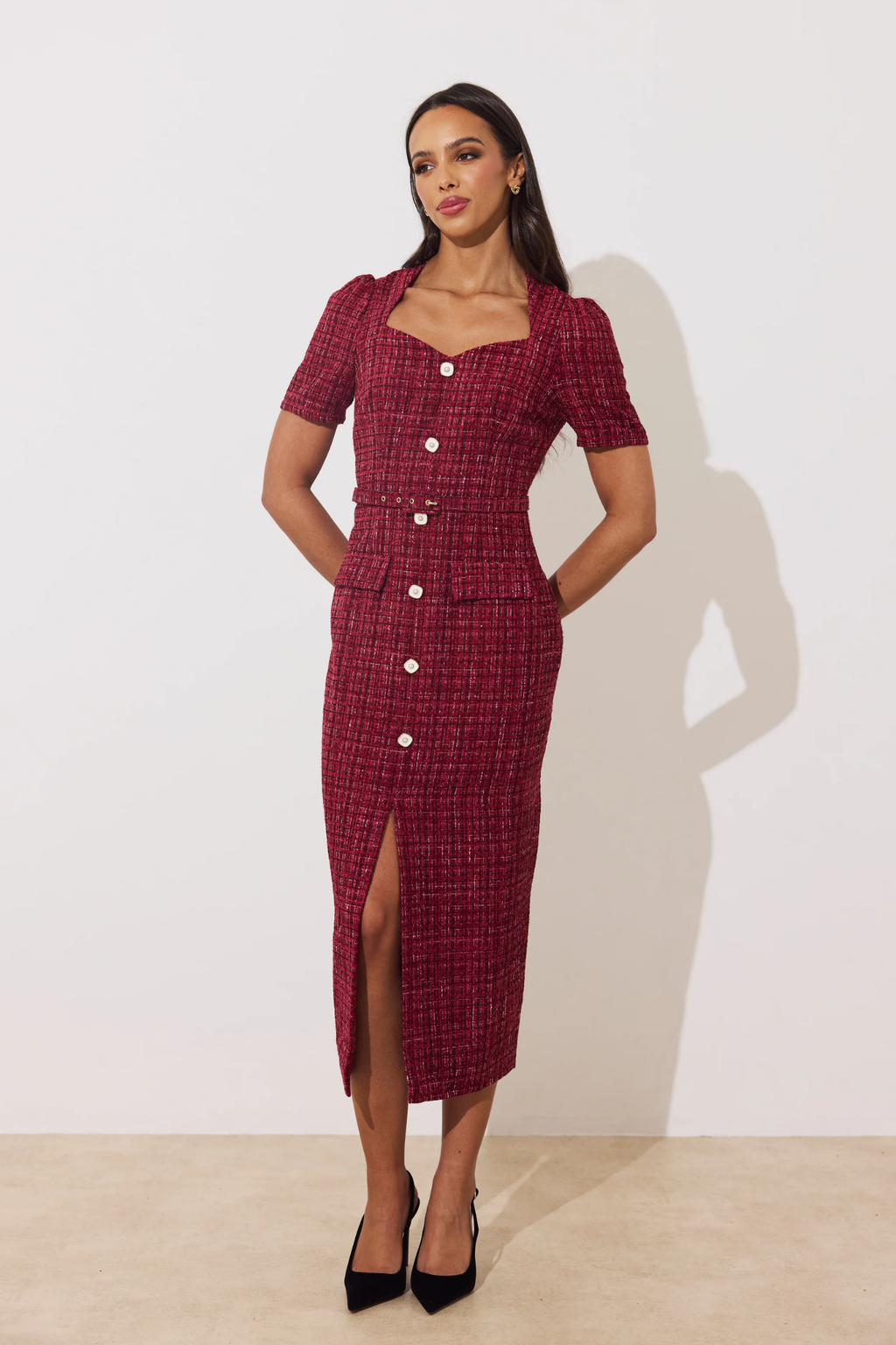 8th Sign Harriet Dress Oxblood by 8th Sign Shop 8th Sign at Dotique