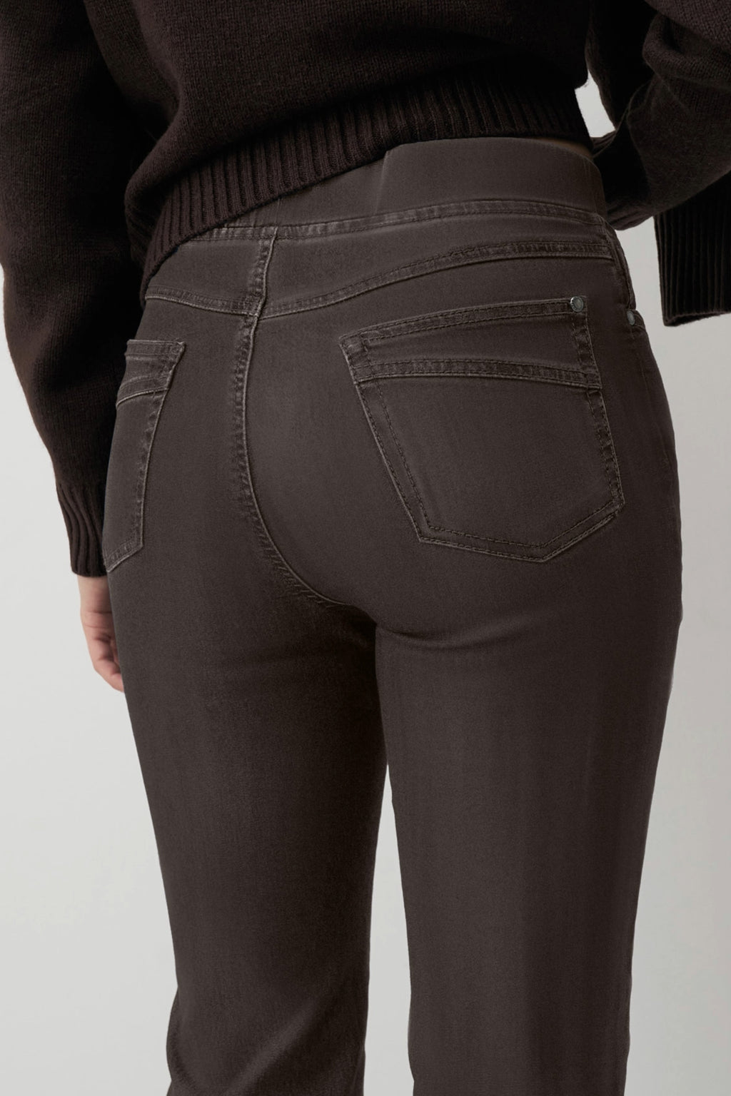 Anna Montana 1000 Angelika Jump in Jean Short 87 Coffee by Anna Montana Shop Anna Montana at Dotique