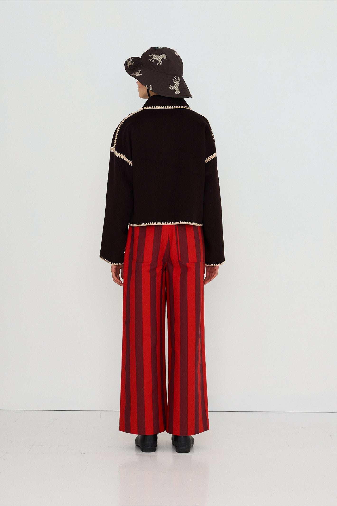 Tiny Big Sister Short Horses Embroidered Coat AW26-608