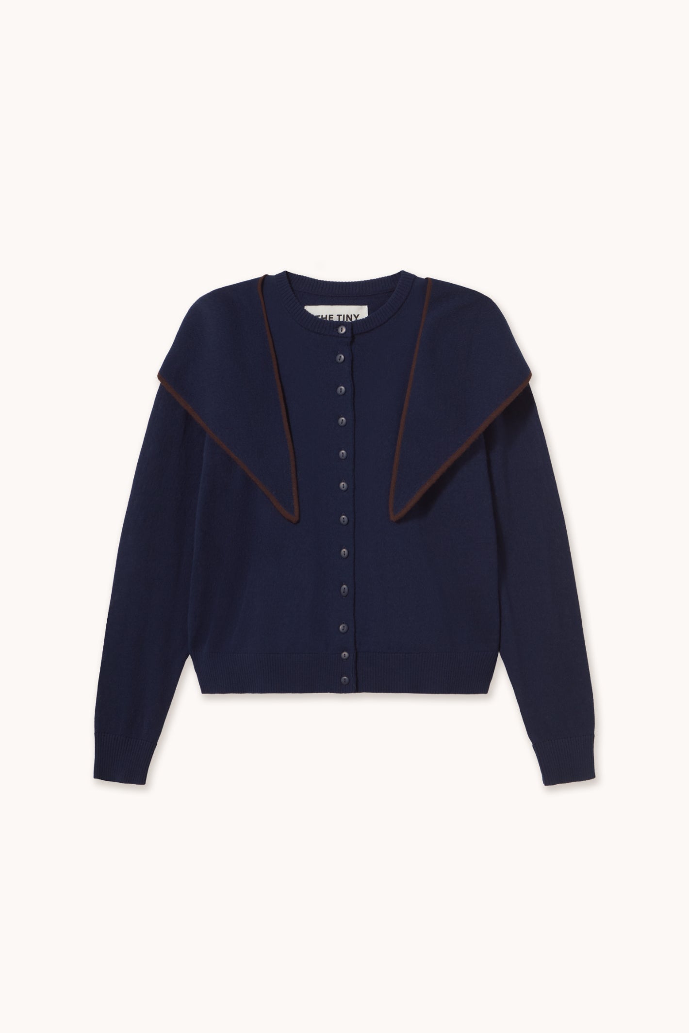 Tiny Big Sister Scarf Neck Lara Cardigan - Navy AW26-668