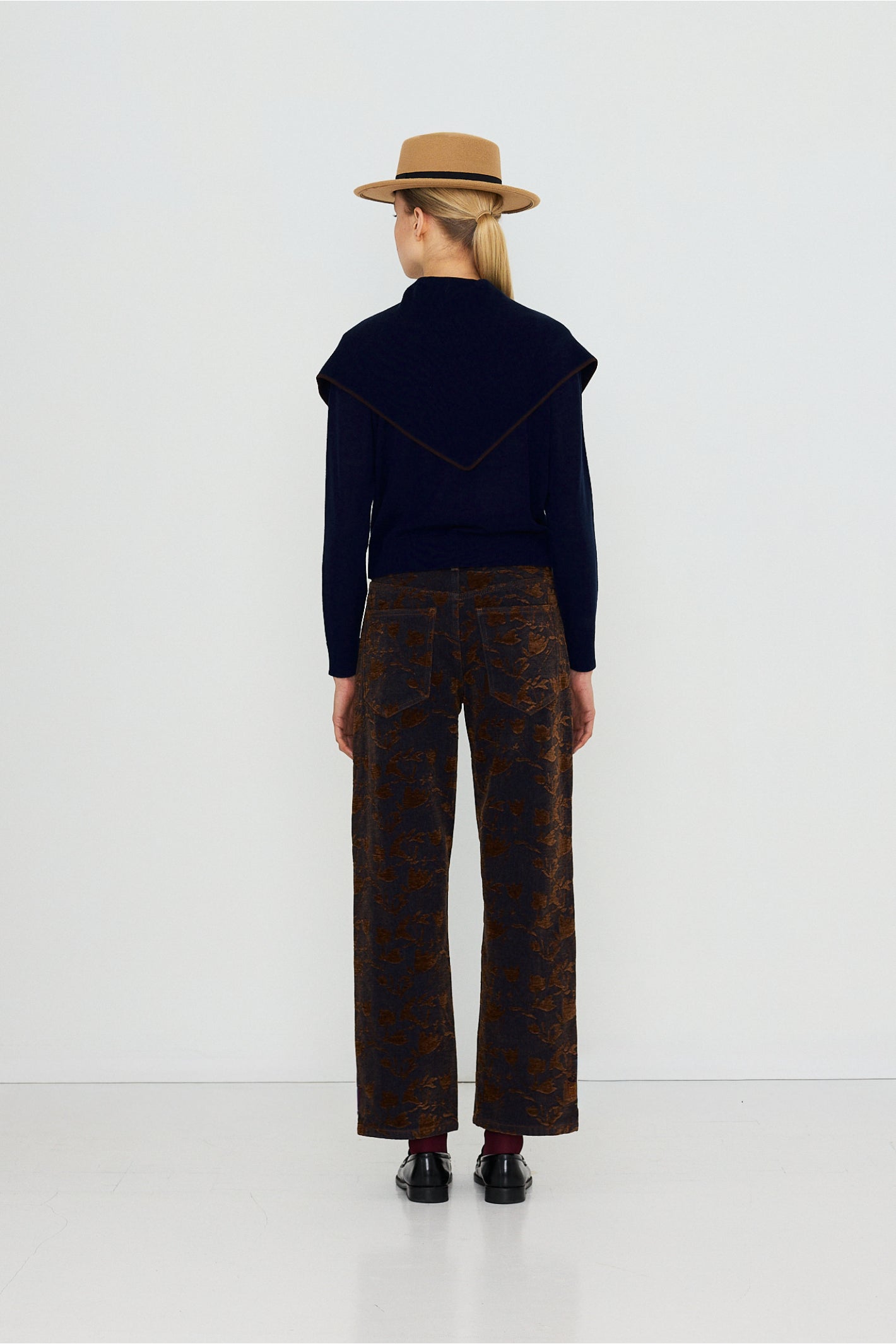 Tiny Big Sister Scarf Neck Lara Cardigan - Navy AW26-668