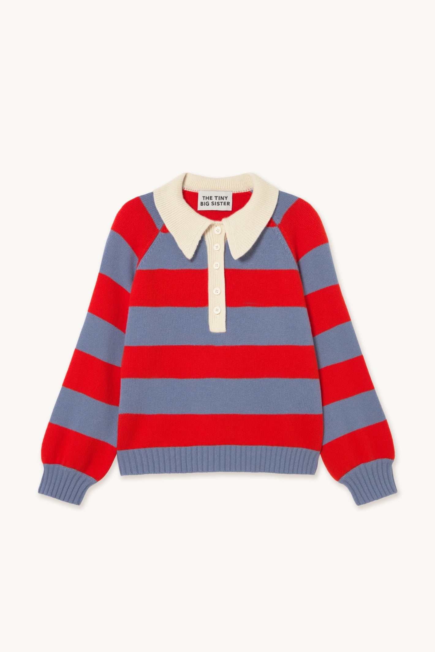 Tiny Big Sister Frank Striped Polo - Orange/Blue AW26-844