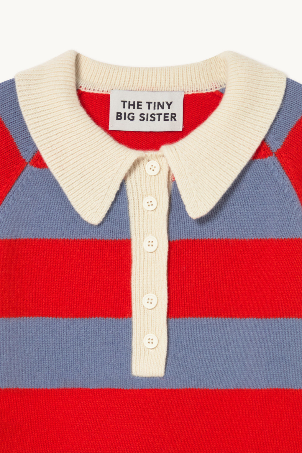 Tiny Big Sister Frank Striped Polo - Orange/Blue AW26-844