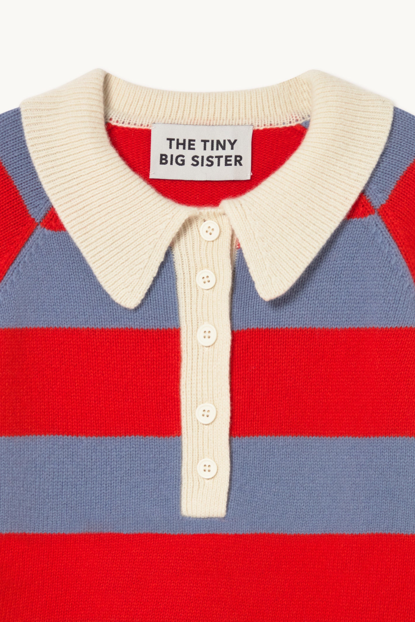 Tiny Big Sister Frank Striped Polo - Orange/Blue AW26-844