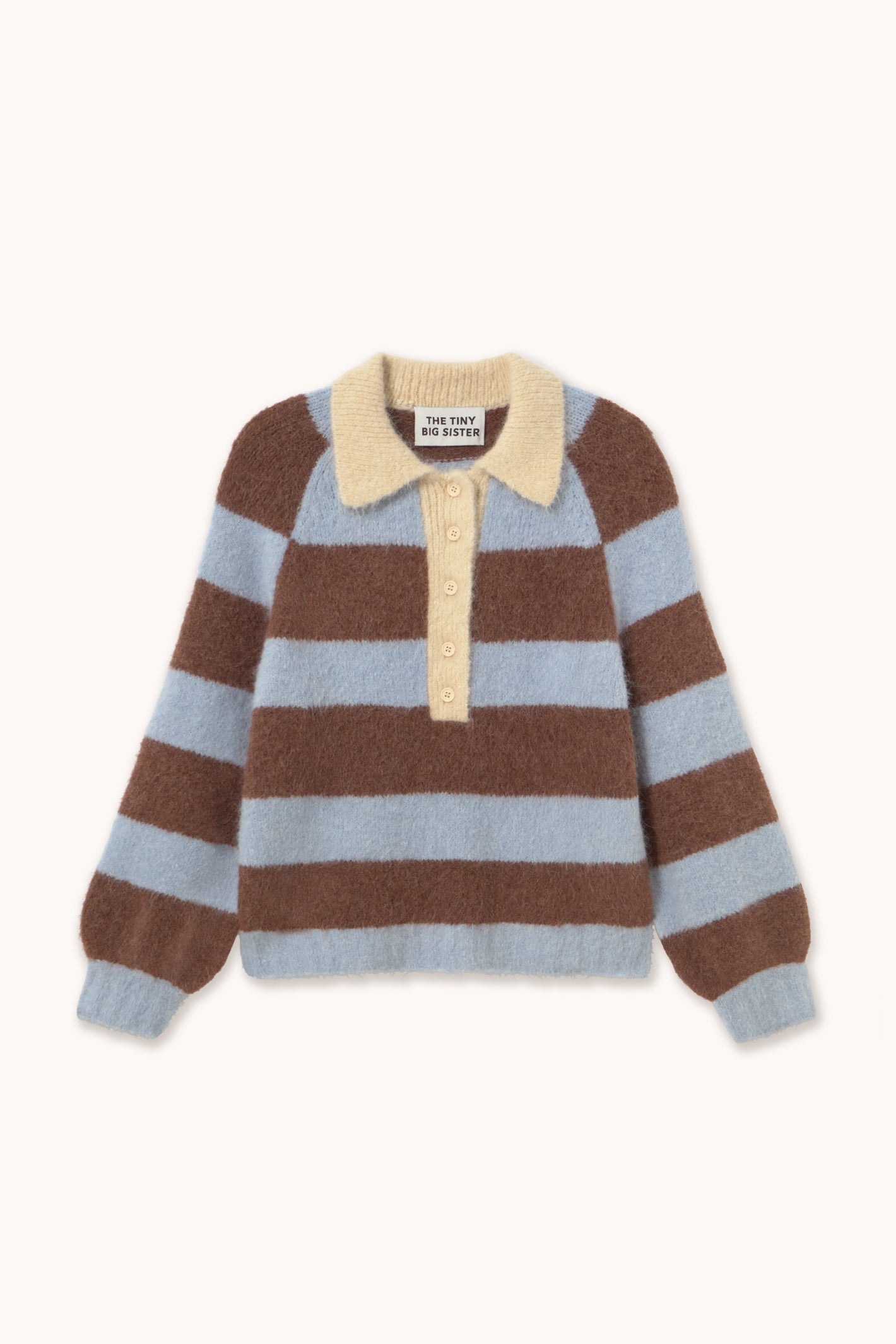 Tiny Big Sister Frank Striped Polo - Blue/Brown AW26-845