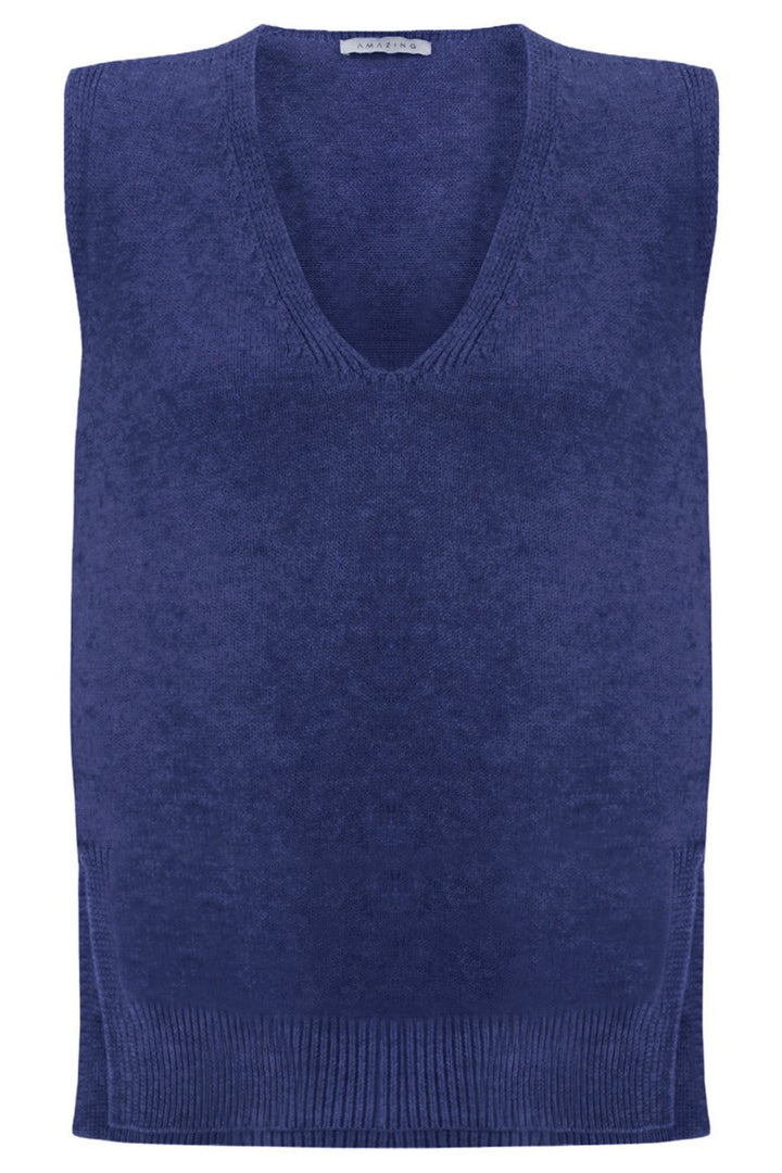 Amazing Woman Pixie V Neck Knitted Tank Jumper (Various Colours)