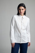 Shop the Tinta 4003401 Anayasi Women's Shirt in White at Dotique. A beautifully tailored white shirt with elegant stud detailing, a concealed button fastening and timeless styling.