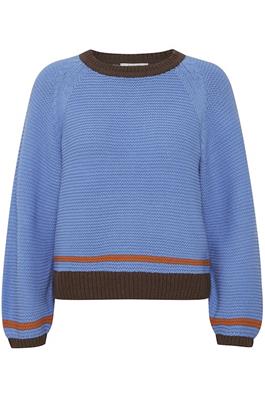 B.Young BYOMA Provence Mix Ribbed Jumper Front View