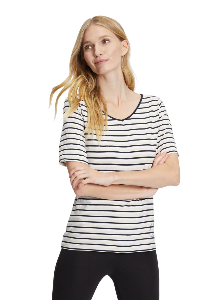 Betty Barclay 2695 1992 8878 Striped T-shirt Navy/Beige 1
