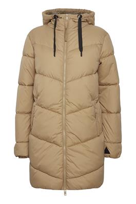 B.Young BYBOMINA Tiger's Eye Quilted Coat Front View