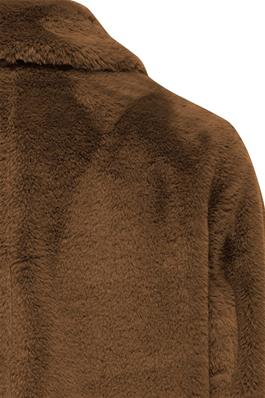 B.Young BYCALINO Chicory Coffee Faux Fur Coat Detail