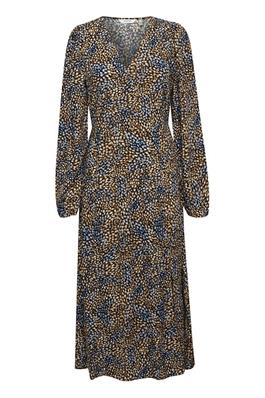 B.Young BYJOSA Monk's Robe V-neck Midi Dress Front View