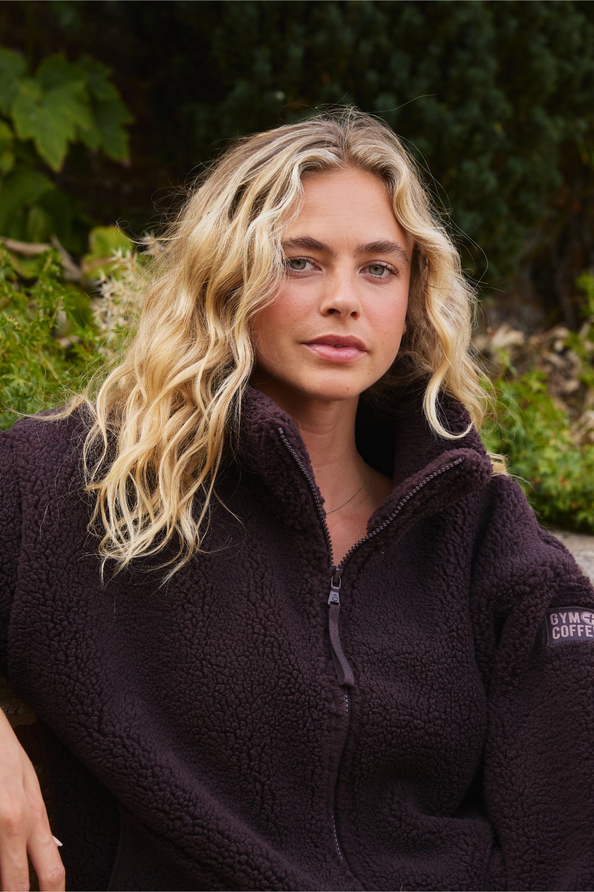 Gym+Coffee Industry Fleece High Collar Jacket Mocha Bean
