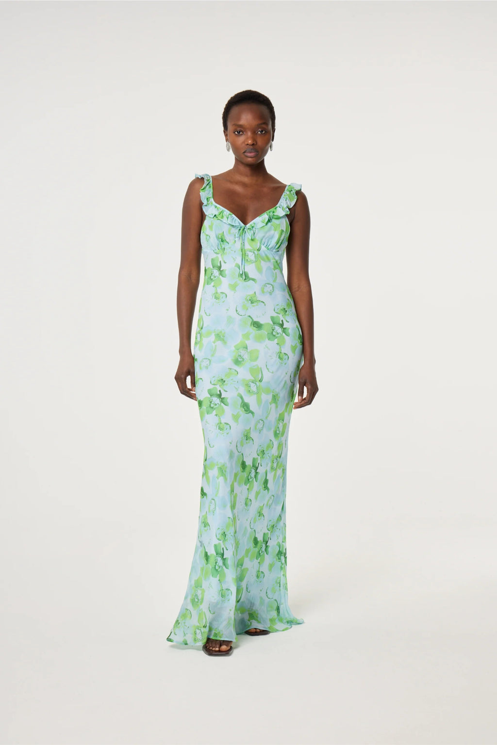 Model wearing Fabienne Chapot Josine Dress Light Blue/Green by Fabienne Chapot, shop Fabienne Chapot at Dotique.