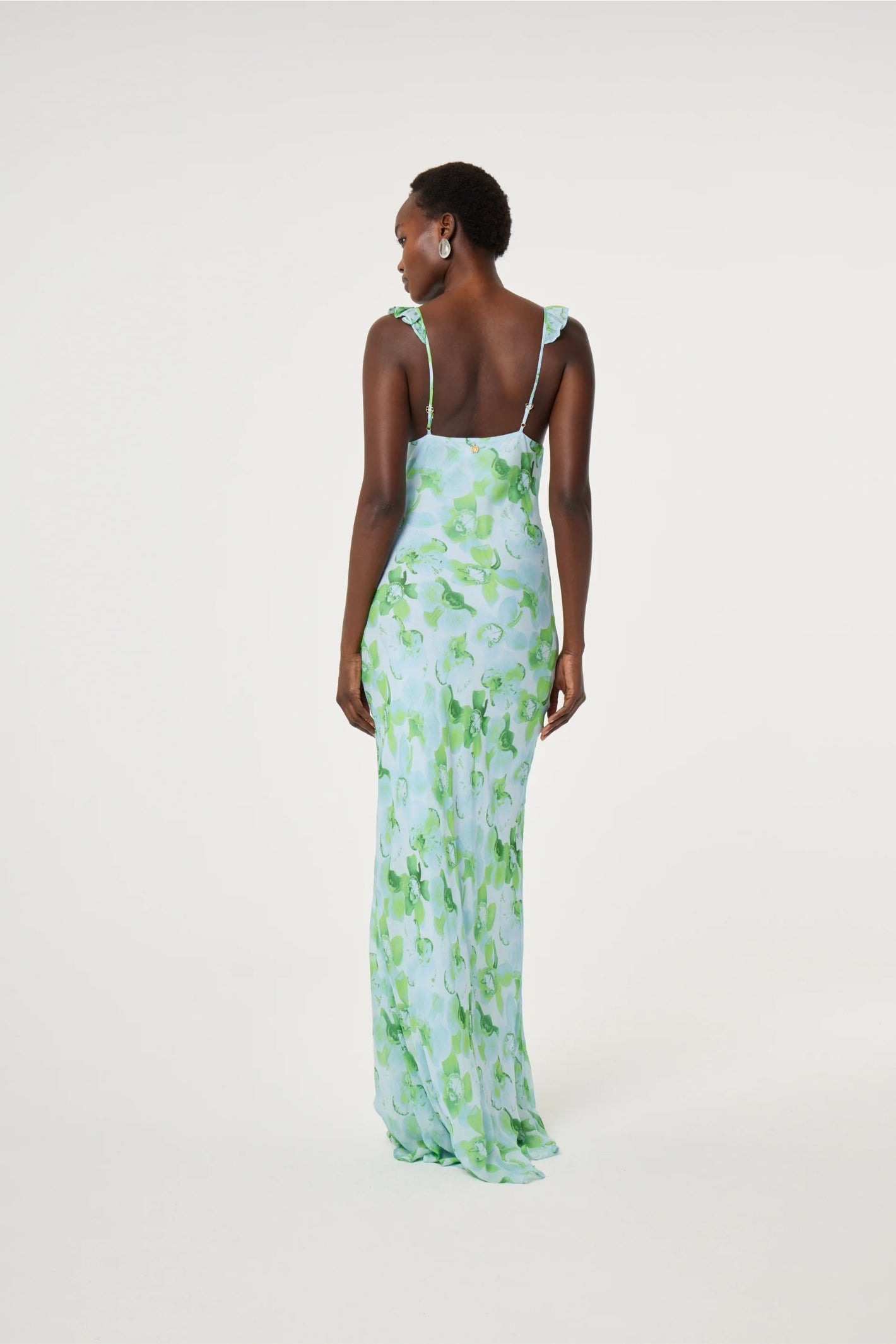 Back view of a model wearing Fabienne Chapot Josine Dress Light Blue/Green by Fabienne Chapot, shop the vendor at Dotique