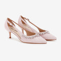 Capollini Nysa C339 brushed pink suede court shoes at Dotique