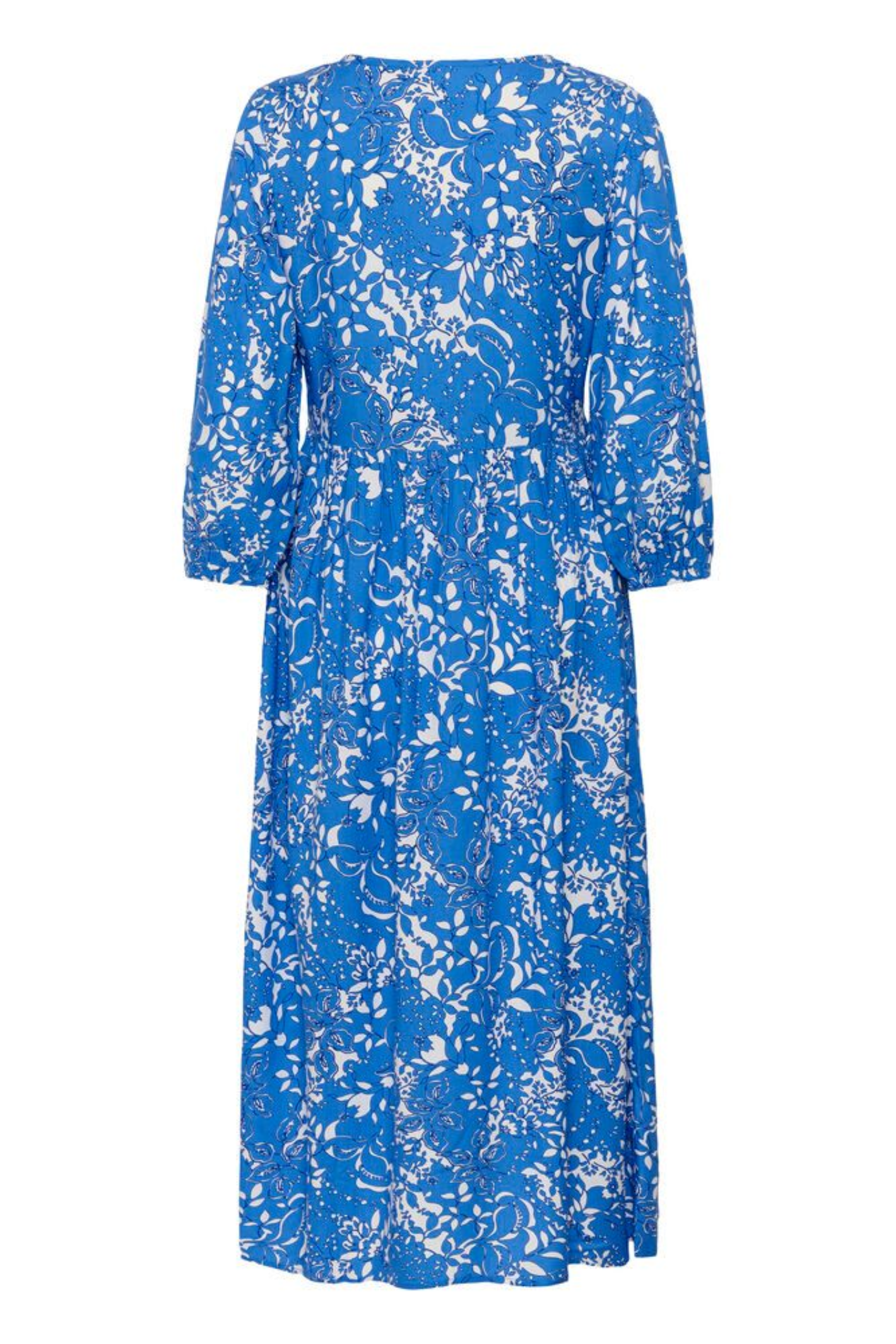 Cream 10613476 CRTiah Smock Dress Blue Toile by Cream in blue toile pattern available to shop at Dotique