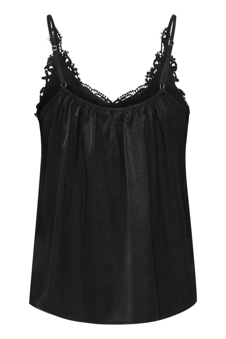 Cream CRanna black camisole lace top with straps dotique boutique chesterfield 1 3