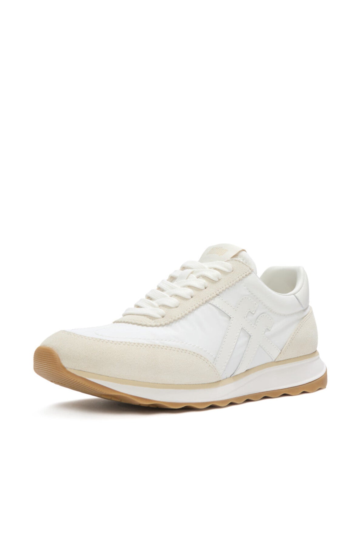 Retro-Q FF Fabric/Suede Trainers Urban White Mix - view 2, Shop FitFlop at Dotique