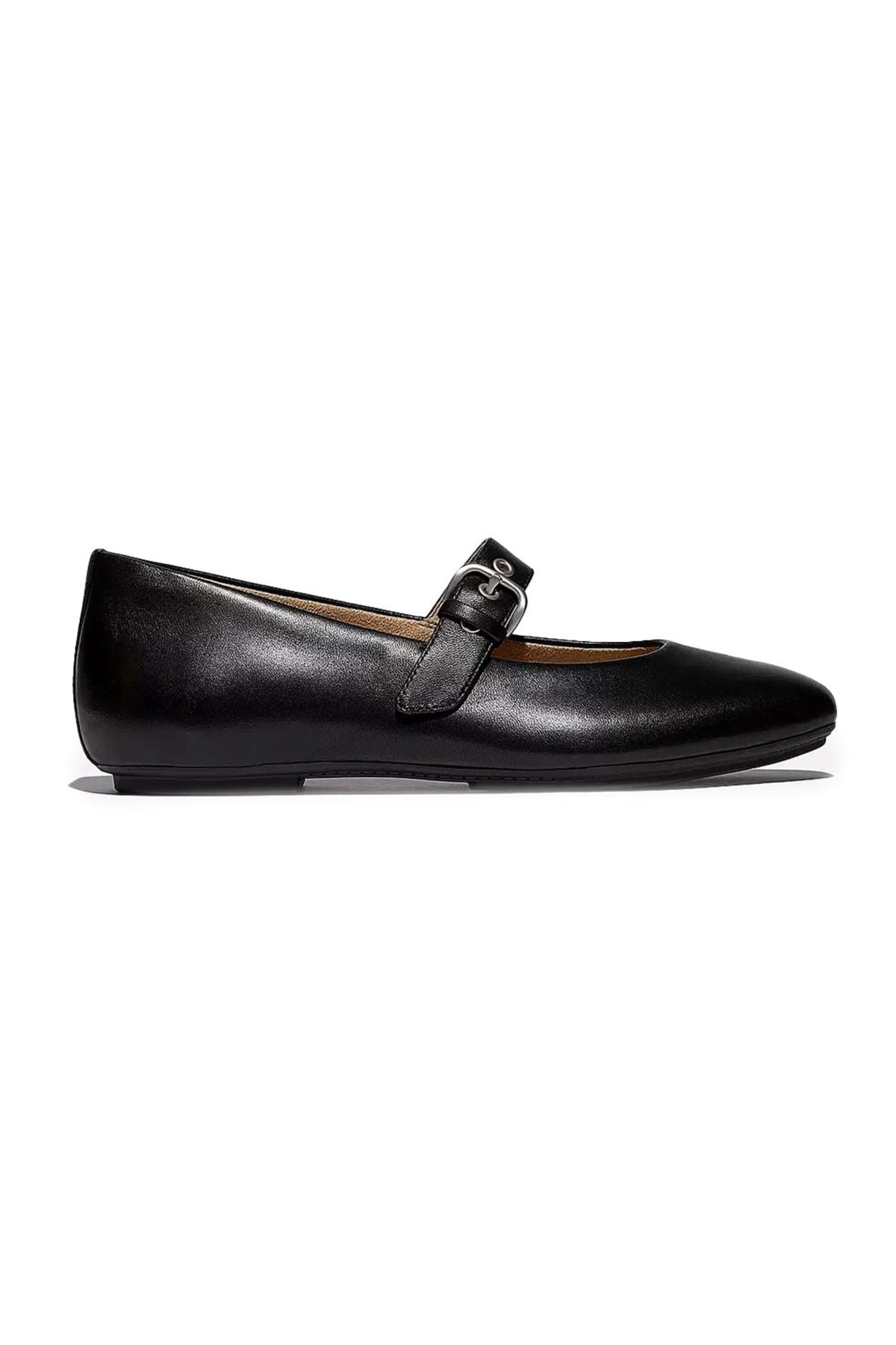 Delicato Leather Mary Janes All Black - view 2, Shop FitFlop at Dotique