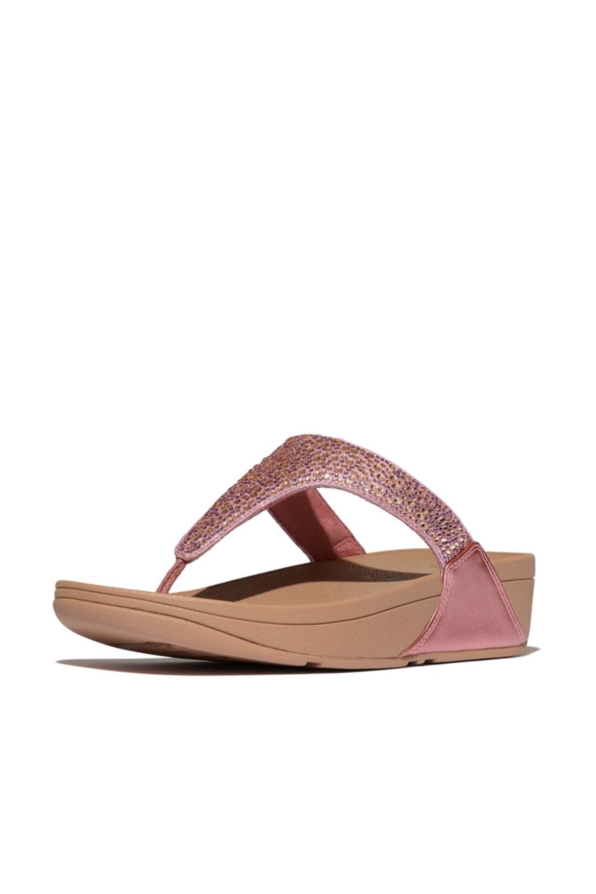 Lulu Crystal Mix Metallic Toe Post Rust Rose - Shop FitFlop at Dotique